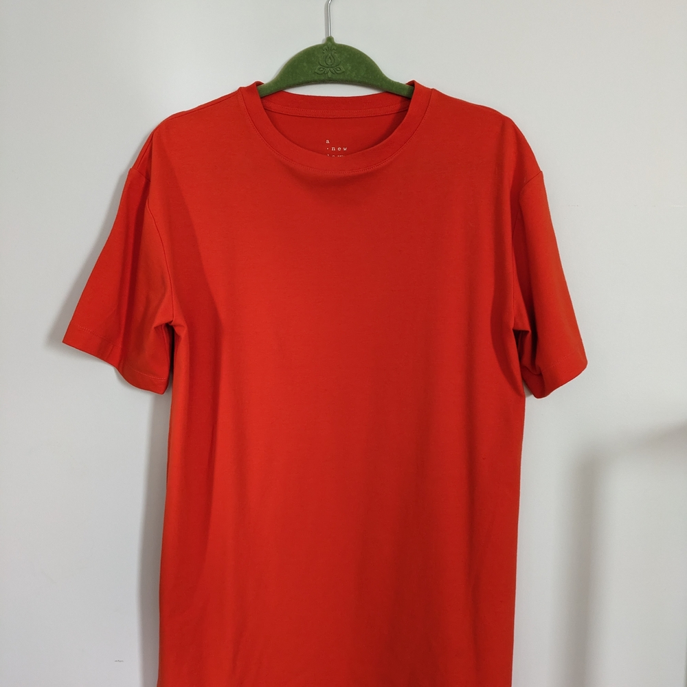 a new day Red Orange T-shirt Dress